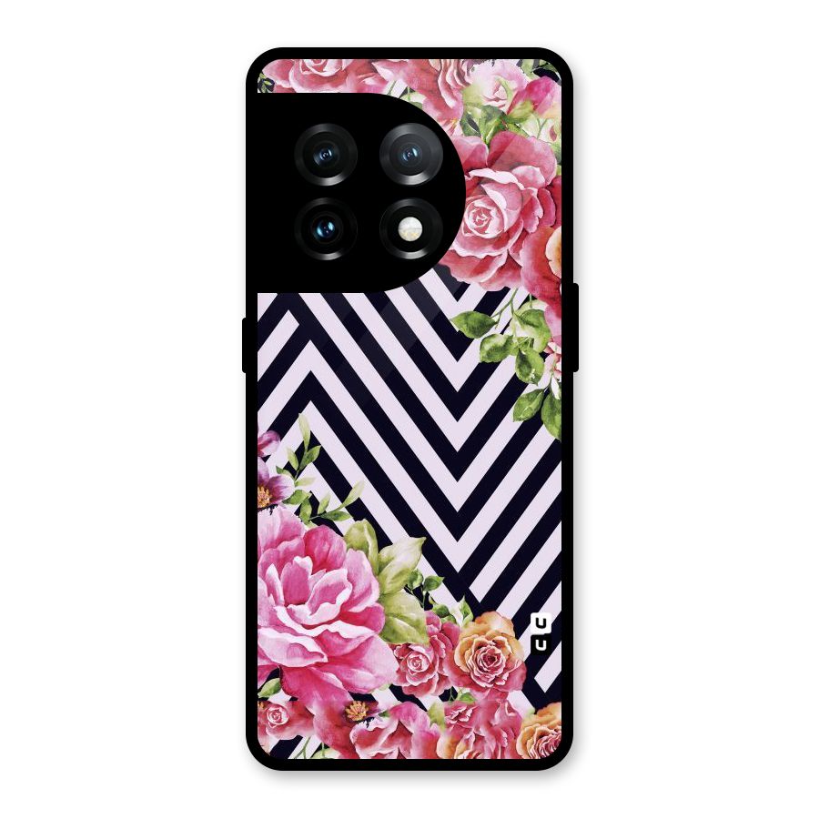 Bloom Zig Zag Glass Back Case for OnePlus 11