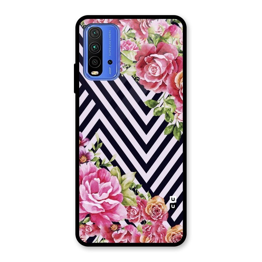 Bloom Zig Zag Glass Back Case for Redmi 9 Power