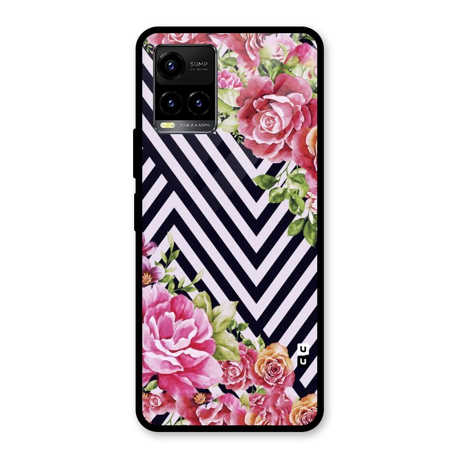 Bloom Zig Zag Glass Back Case for Vivo Y21A