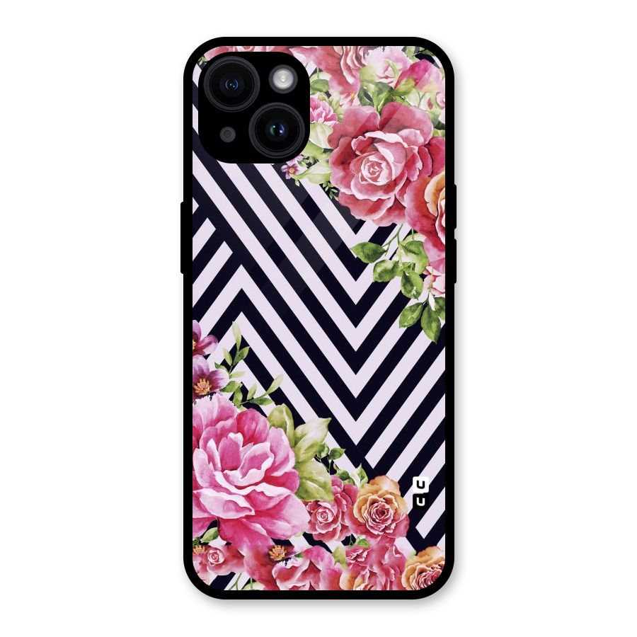 Bloom Zig Zag Glass Back Case for iPhone 14