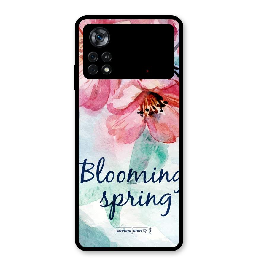 Blooming Spring Glass Back Case for Poco X4 Pro 5G