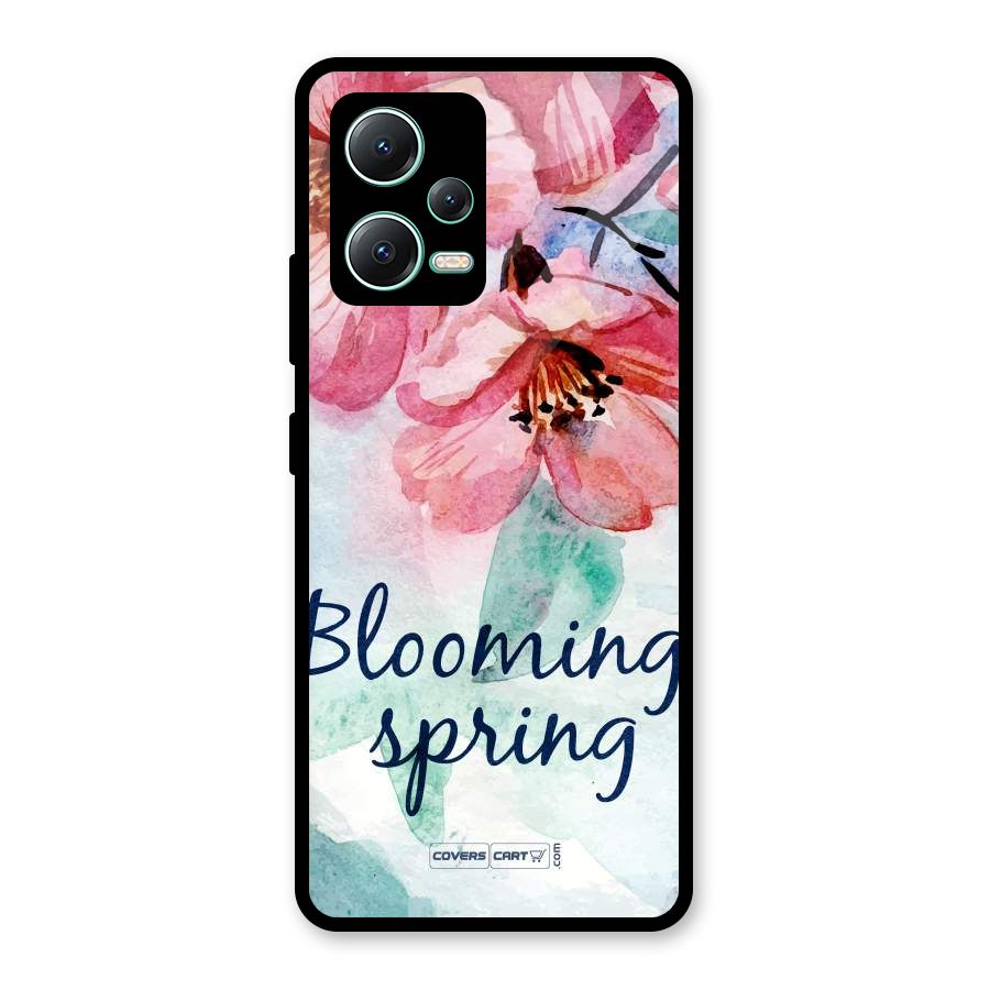 Blooming Spring Glass Back Case for Redmi Note 12 5G