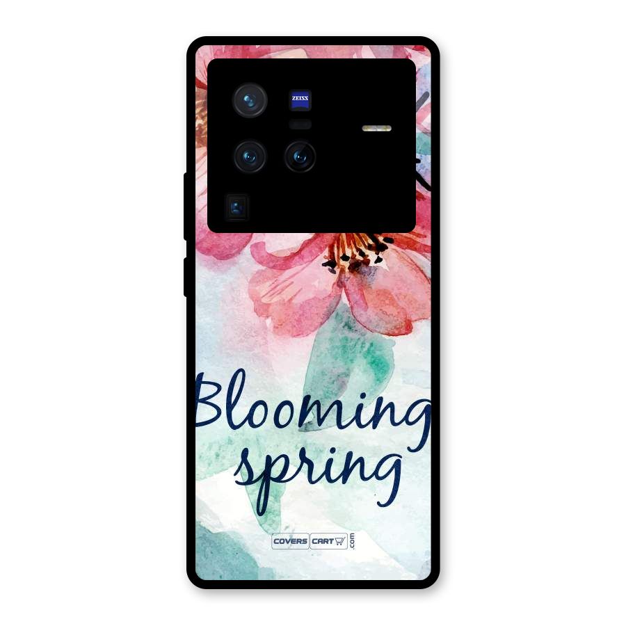 Blooming Spring Glass Back Case for Vivo X80 Pro