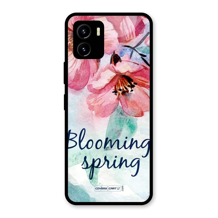 Blooming Spring Glass Back Case for Vivo Y15s