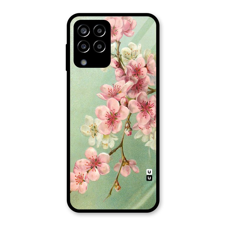 Blossom Cherry Design Glass Back Case for Galaxy M33