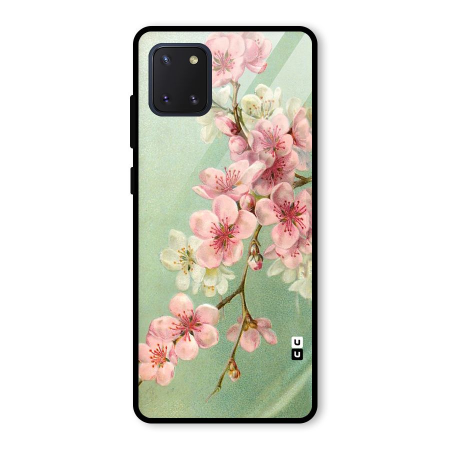 Blossom Cherry Design Glass Back Case for Galaxy Note 10 Lite