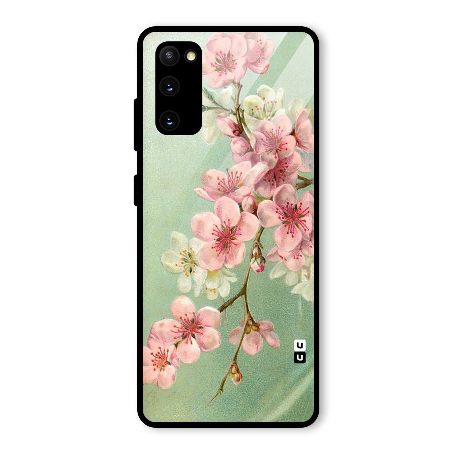 Blossom Cherry Design Glass Back Case for Galaxy S20 FE 5G