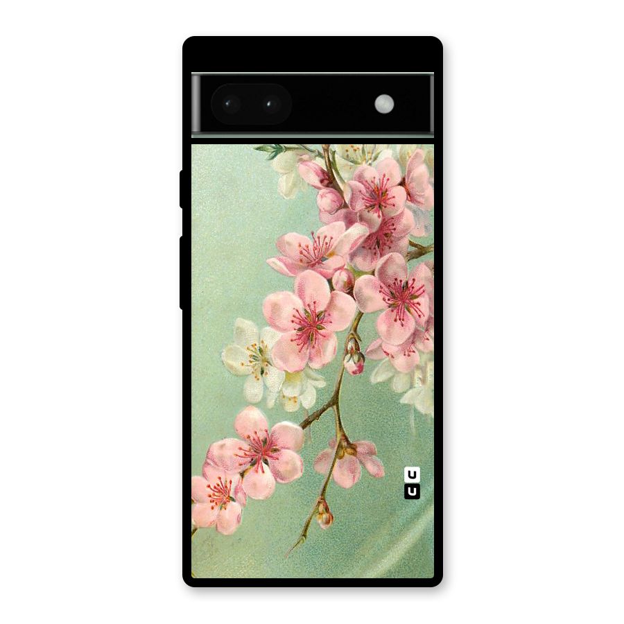 Blossom Cherry Design Glass Back Case for Google Pixel 6a