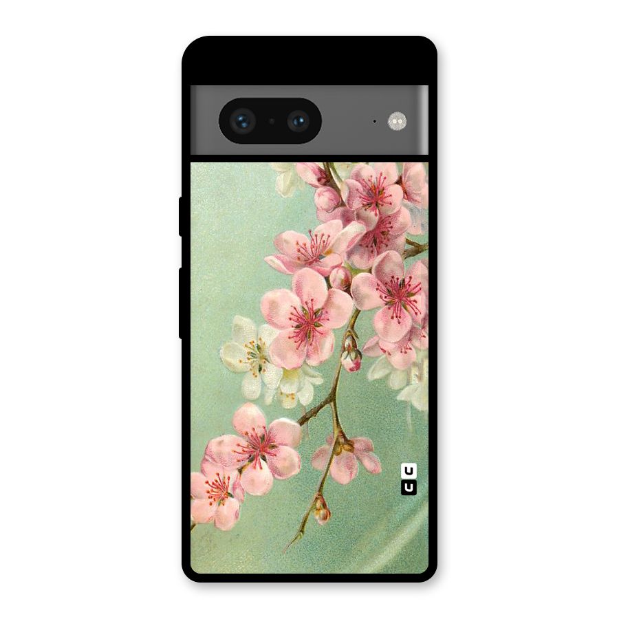 Blossom Cherry Design Glass Back Case for Google Pixel 7