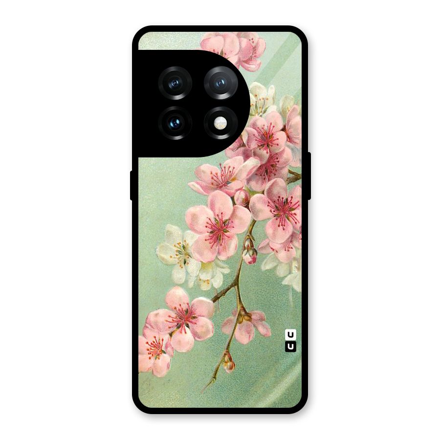 Blossom Cherry Design Glass Back Case for OnePlus 11