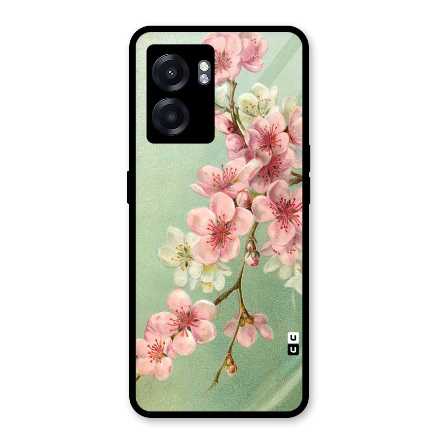 Blossom Cherry Design Glass Back Case for Oppo K10 (5G)