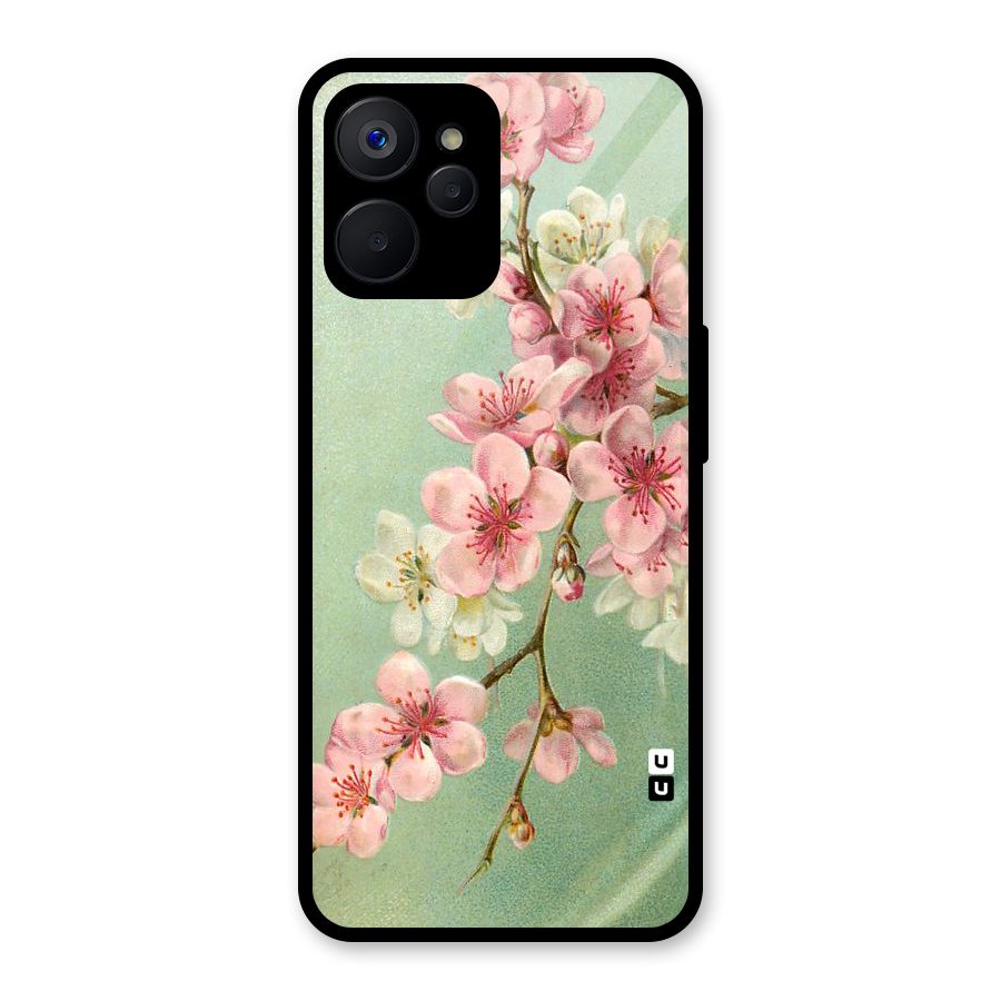 Blossom Cherry Design Glass Back Case for Realme 9i 5G
