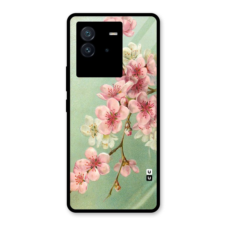 Blossom Cherry Design Glass Back Case for Vivo iQOO Neo 6 5G