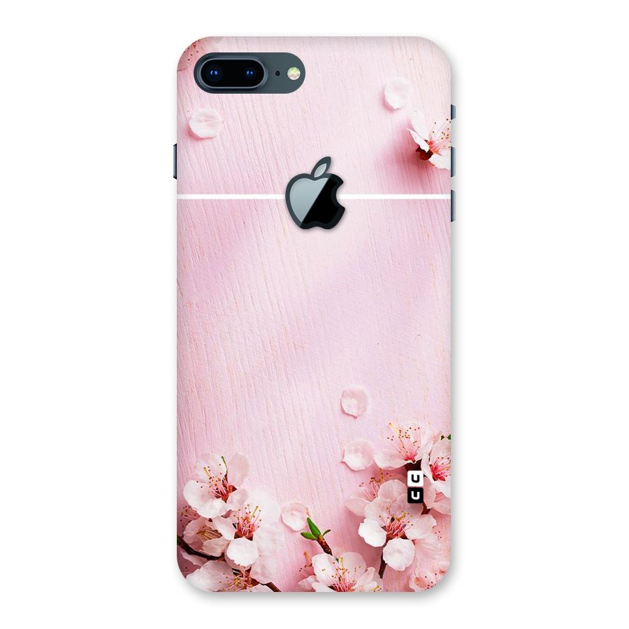 Blossom Frame Pink Back Case for iPhone 7 Plus Apple Cut