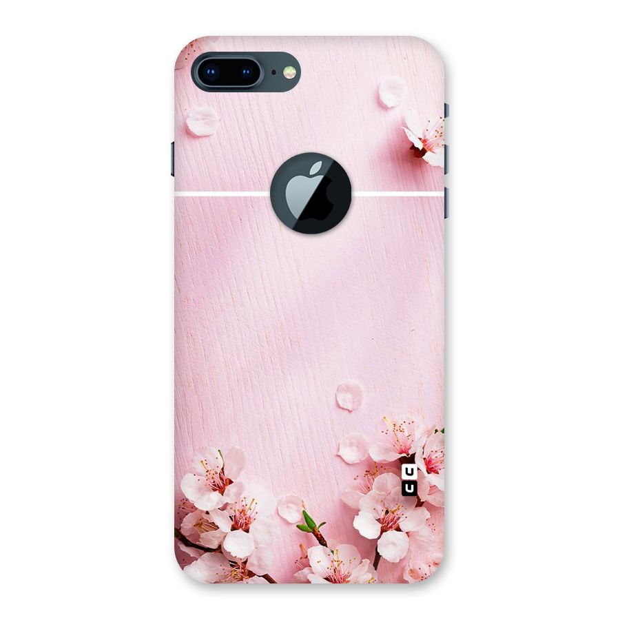 Blossom Frame Pink Back Case for iPhone 7 Plus Logo Cut
