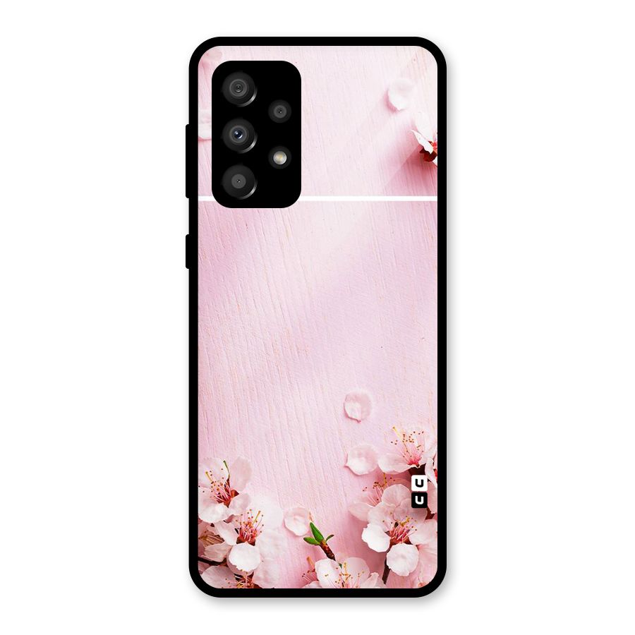 Blossom Frame Pink Glass Back Case for Galaxy A32