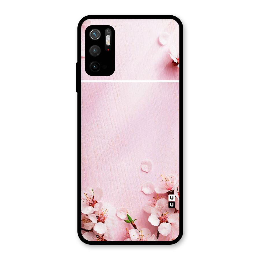 Blossom Frame Pink Glass Back Case for Poco M3 Pro 5G