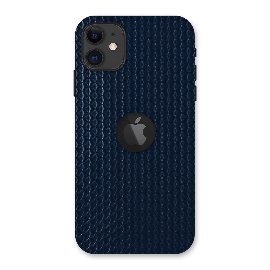 Blue Pattern Back Case for iPhone 11 Logo Cut