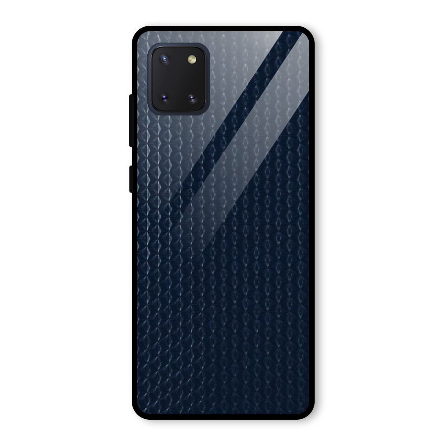 Blue Pattern Glass Back Case for Galaxy Note 10 Lite