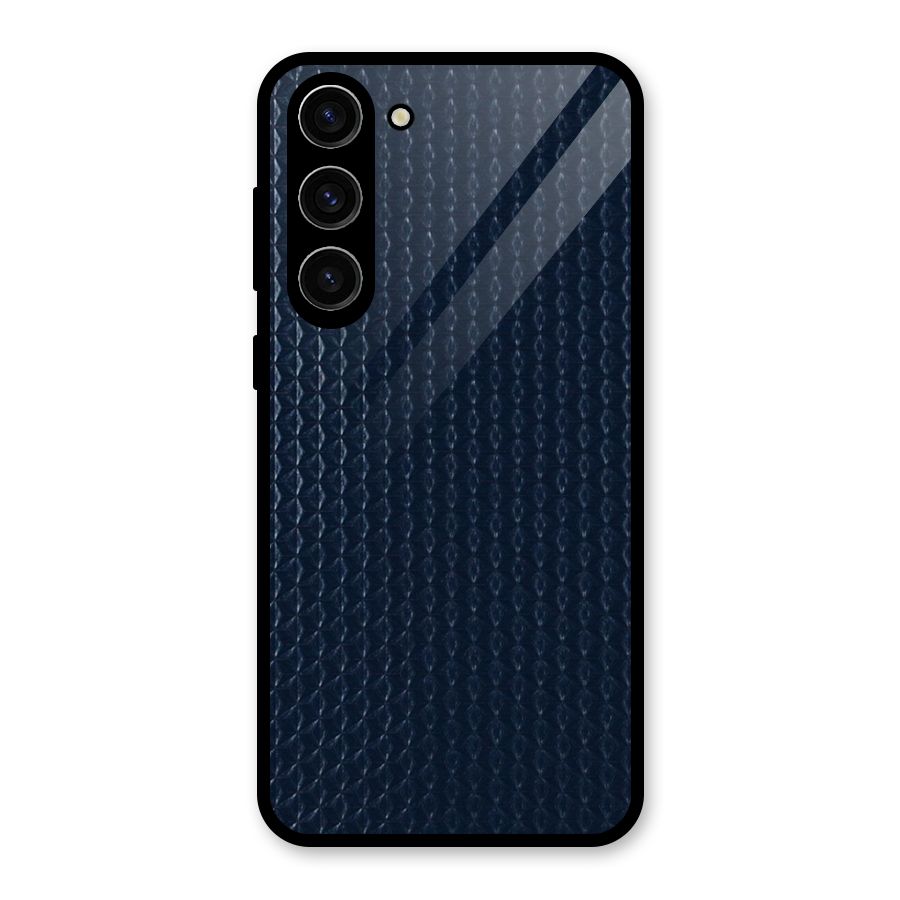 Blue Pattern Glass Back Case for Galaxy S23 Plus