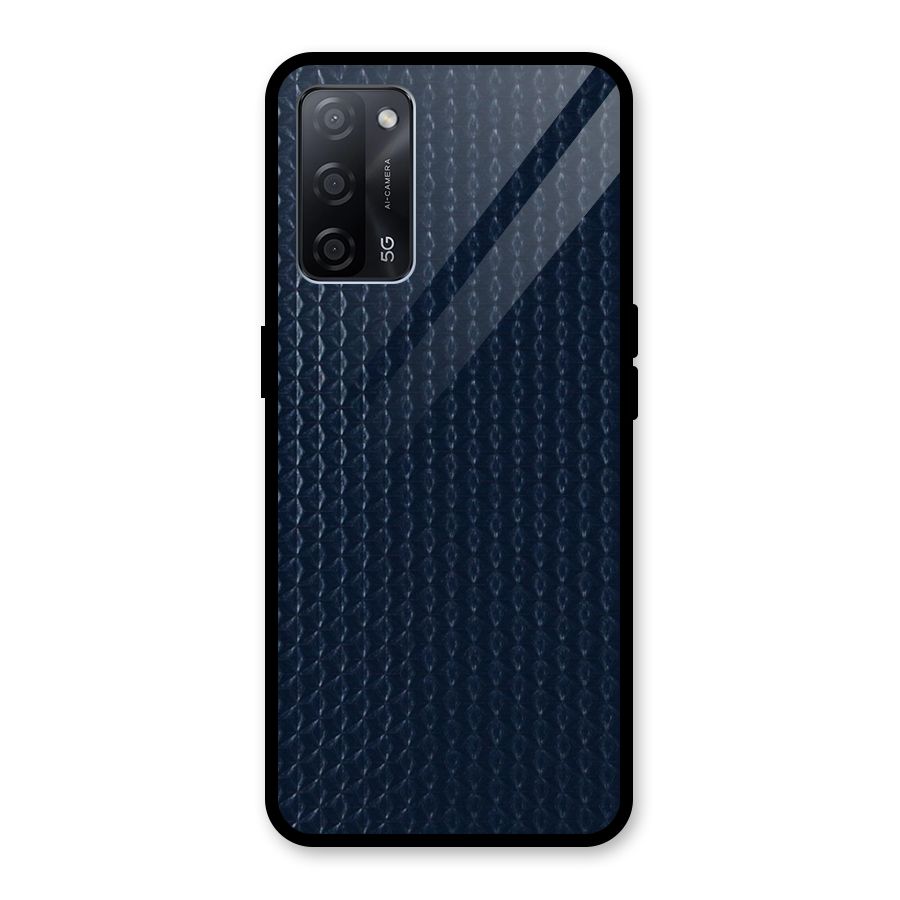 Blue Pattern Glass Back Case for Oppo A53s 5G