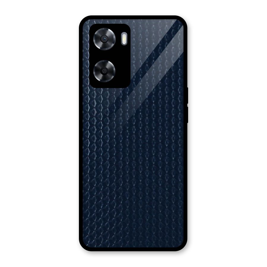 Blue Pattern Glass Back Case for Oppo A57 2022