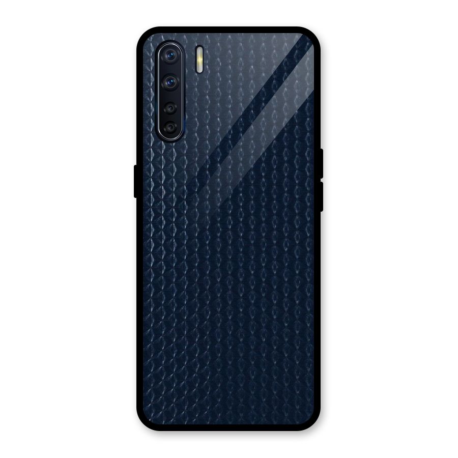 Blue Pattern Glass Back Case for Oppo F15