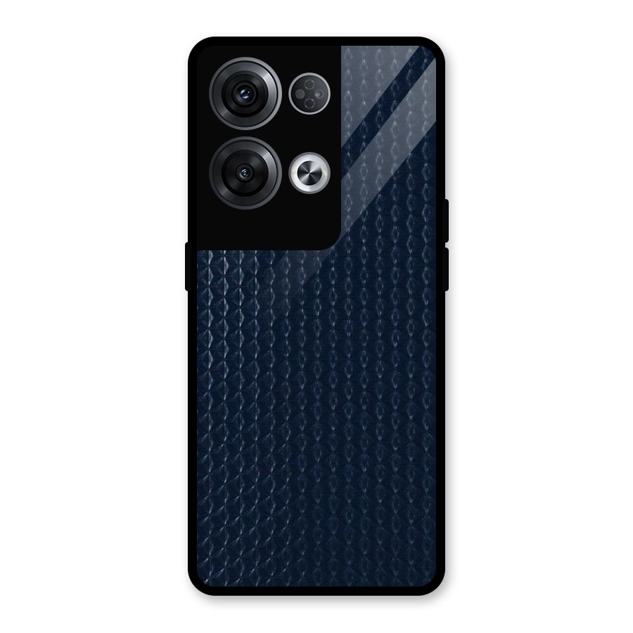 Blue Pattern Glass Back Case for Oppo Reno8 Pro 5G