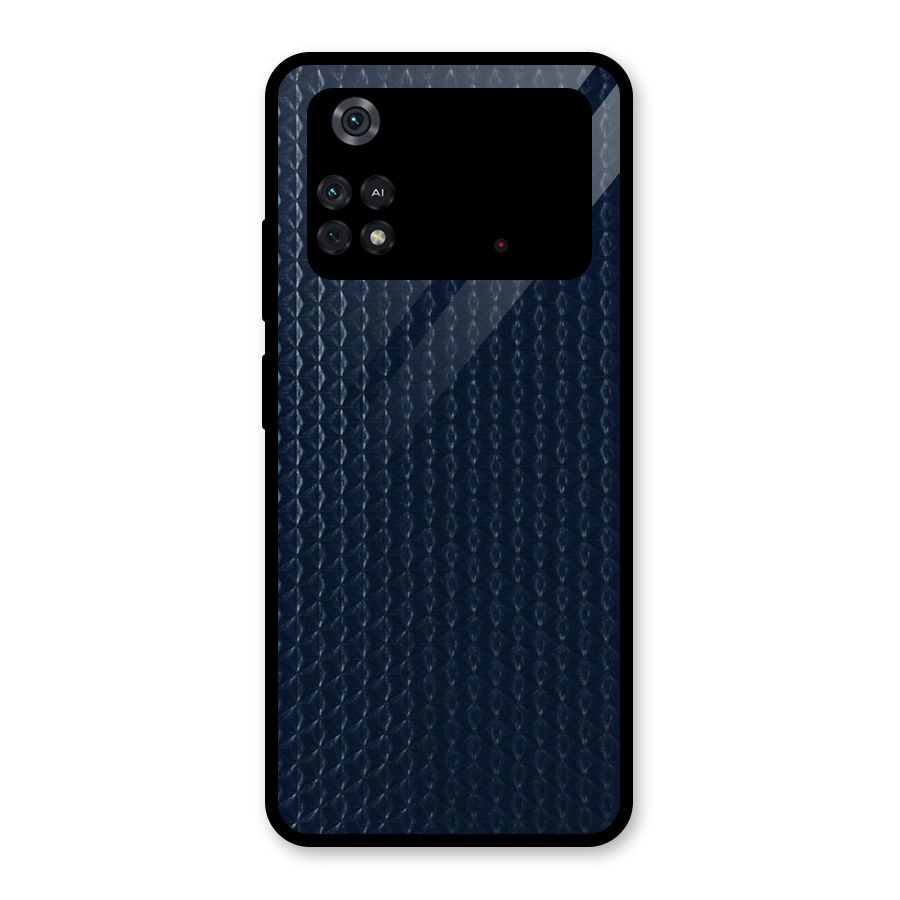 Blue Pattern Glass Back Case for Poco M4 Pro 4G