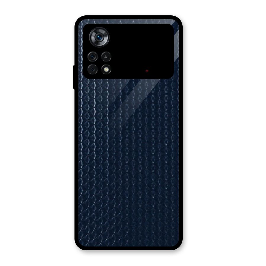Blue Pattern Glass Back Case for Poco X4 Pro 5G
