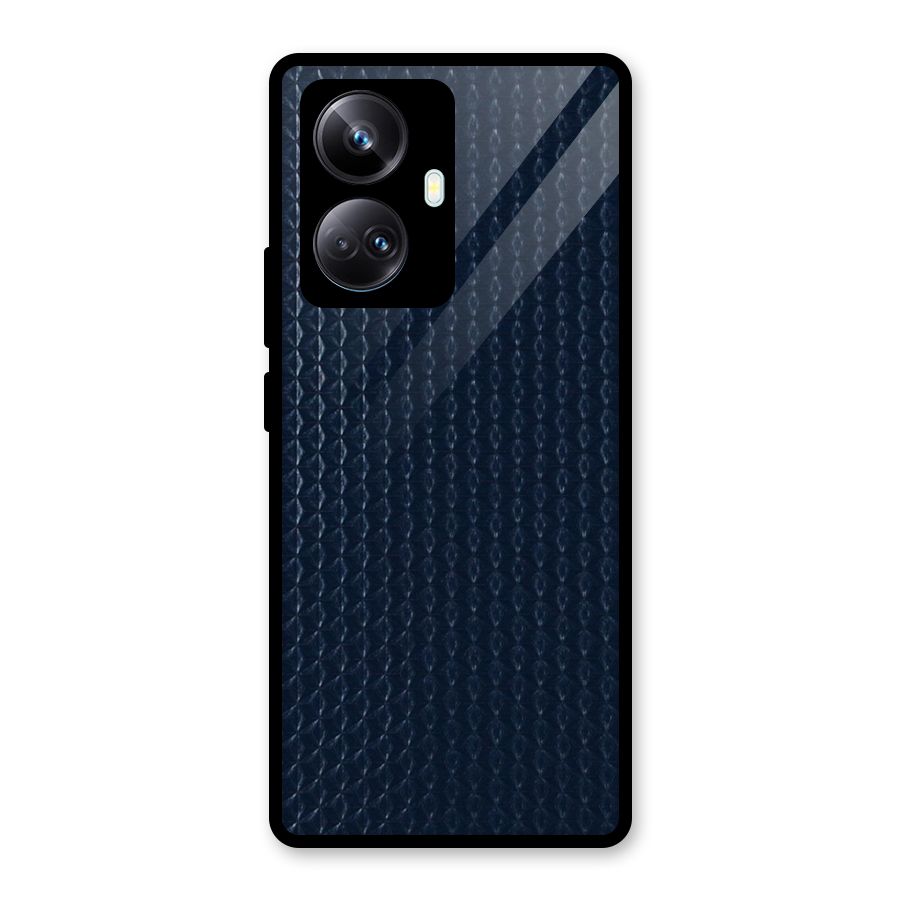 Blue Pattern Glass Back Case for Realme 10 Pro Plus