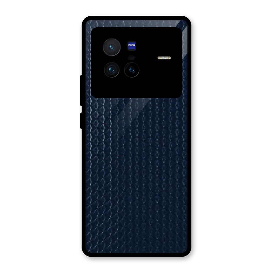 Blue Pattern Glass Back Case for Vivo X80