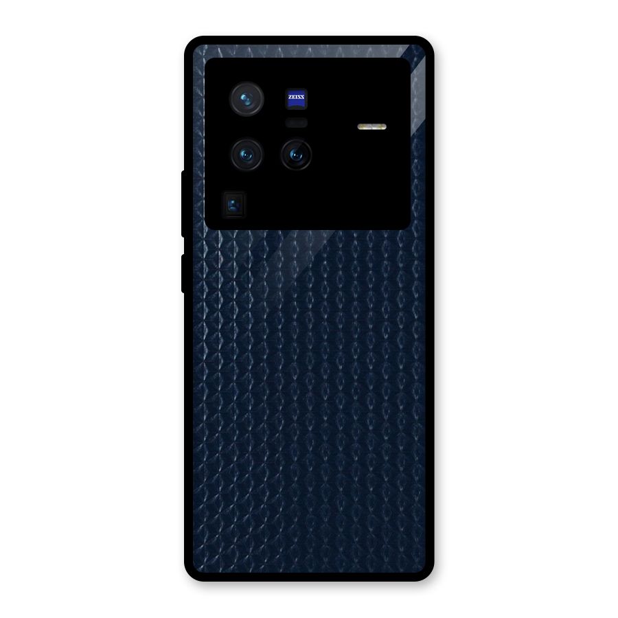 Blue Pattern Glass Back Case for Vivo X80 Pro