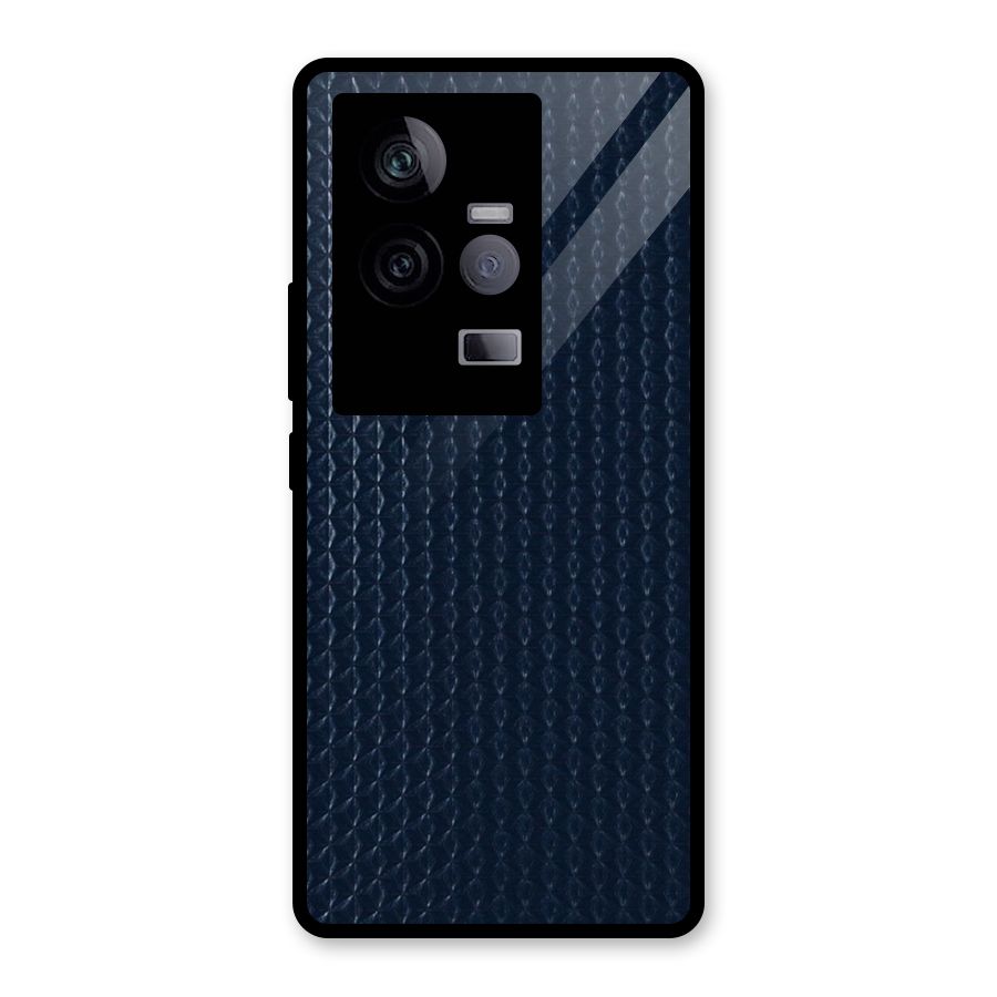 Blue Pattern Glass Back Case for Vivo iQOO 11 5G