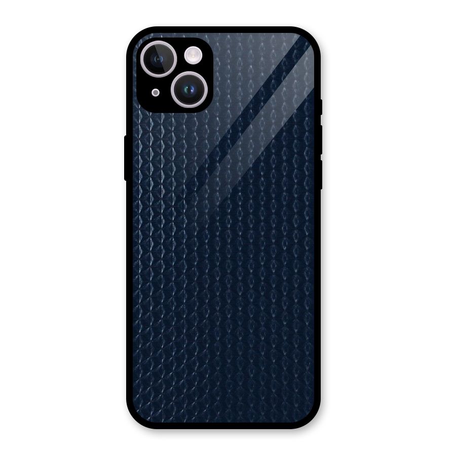 Blue Pattern Glass Back Case for iPhone 14 Plus