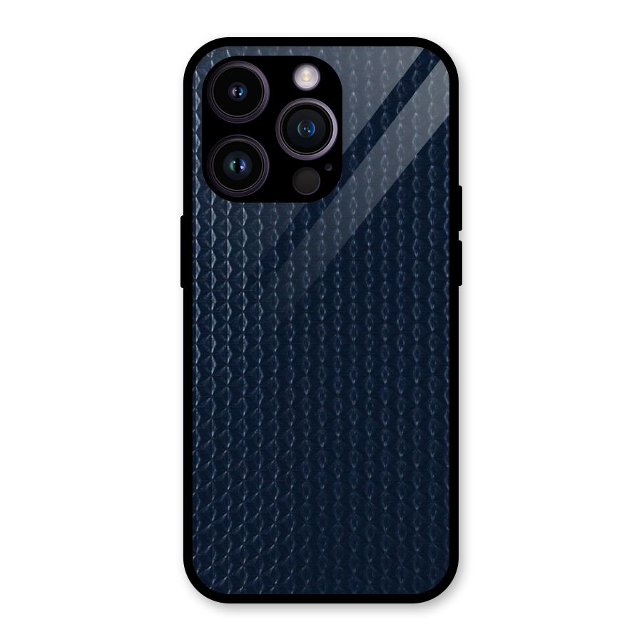 Blue Pattern Glass Back Case for iPhone 14 Pro