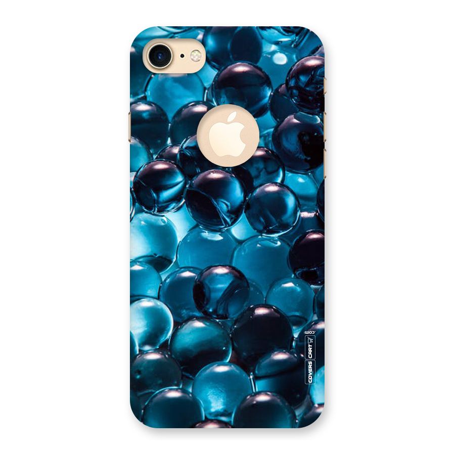 Blue Abstract Balls Back Case for iPhone 7 Logo Cut