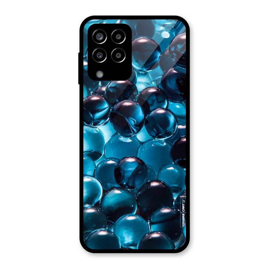 Blue Abstract Balls Glass Back Case for Galaxy M33