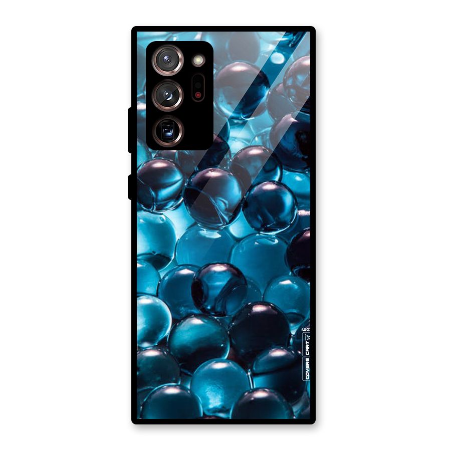 Blue Abstract Balls Glass Back Case for Galaxy Note 20 Ultra 5G