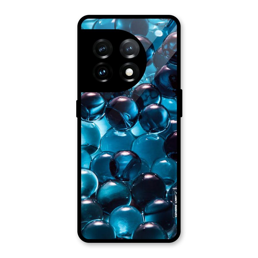 Blue Abstract Balls Glass Back Case for OnePlus 11