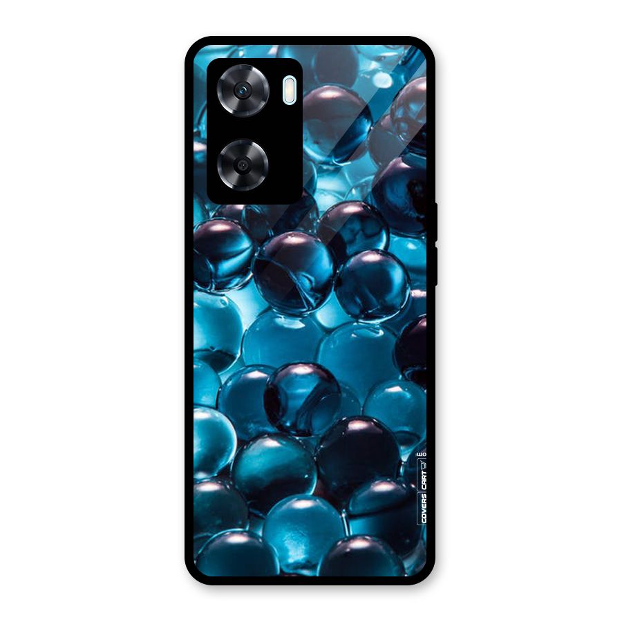 Blue Abstract Balls Glass Back Case for Oppo A77