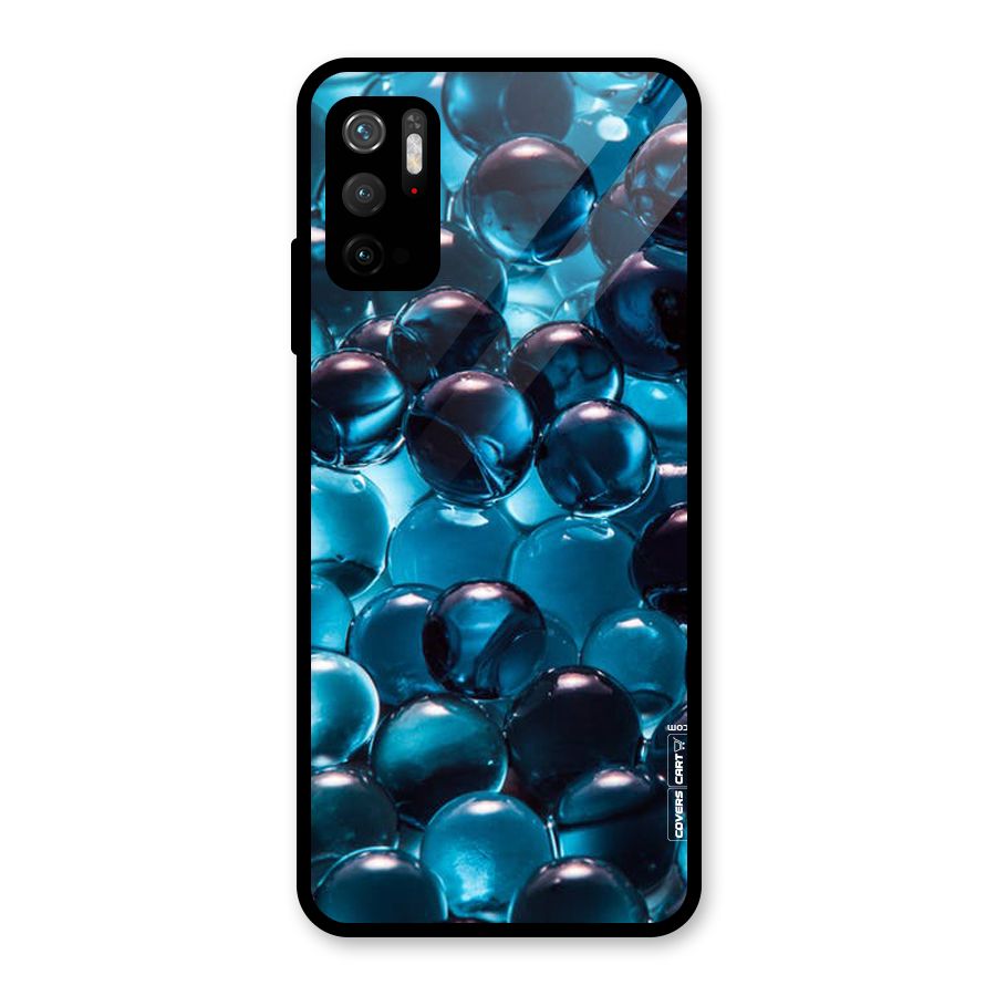 Blue Abstract Balls Glass Back Case for Poco M3 Pro 5G