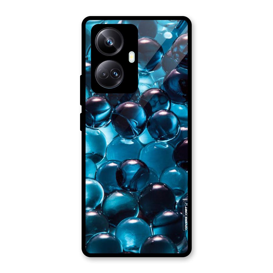 Blue Abstract Balls Glass Back Case for Realme 10 Pro Plus