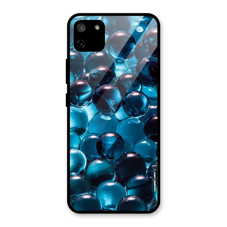 Blue Abstract Balls Glass Back Case for Realme C11