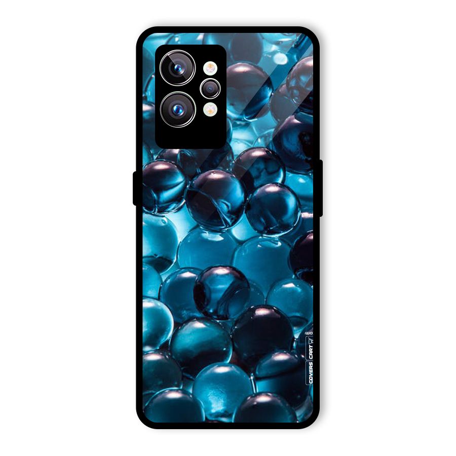 Blue Abstract Balls Glass Back Case for Realme GT2 Pro
