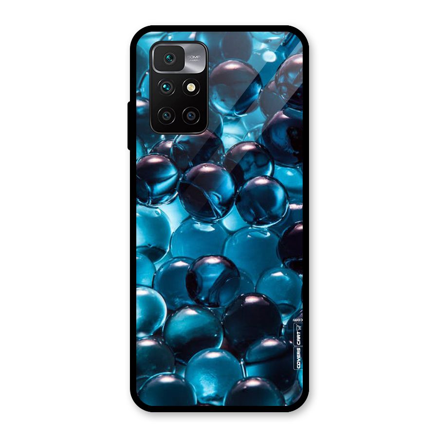Blue Abstract Balls Glass Back Case for Redmi 10 Prime