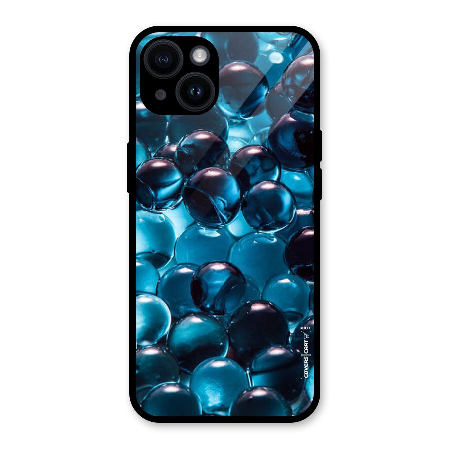 Blue Abstract Balls Glass Back Case for iPhone 14