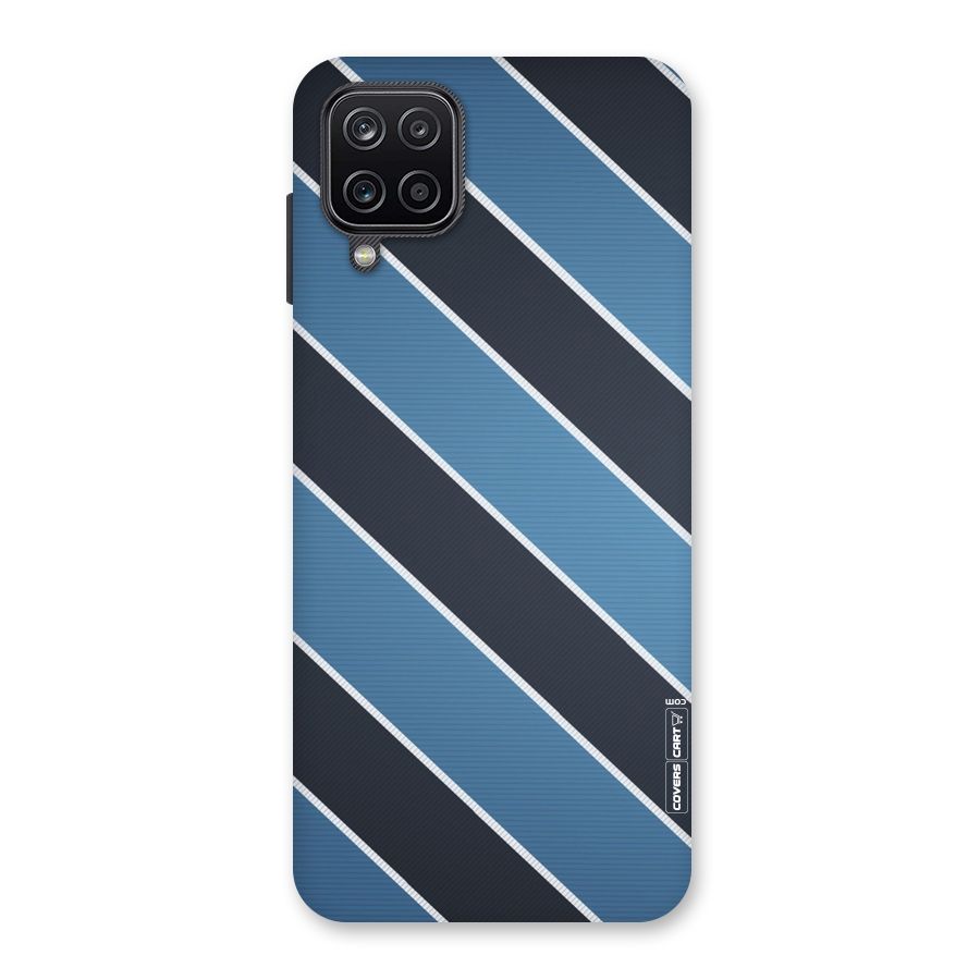 Blue Black Stripes Back Case for Galaxy A12