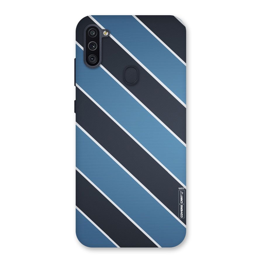 Blue Black Stripes Back Case for Galaxy M11