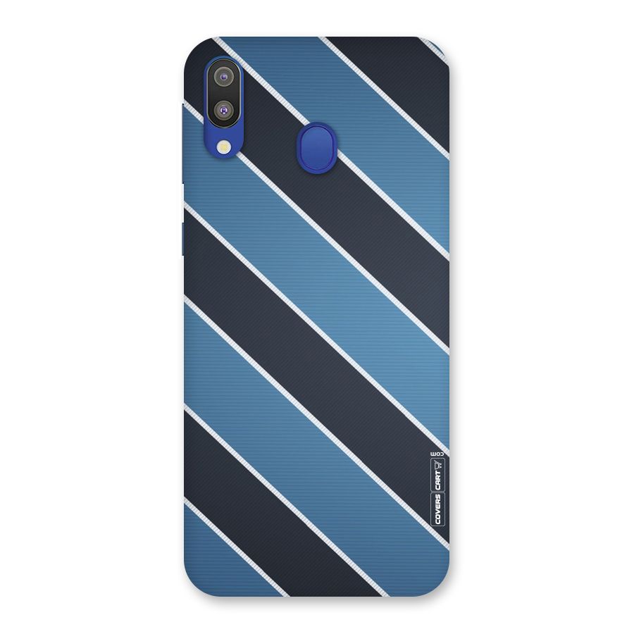Blue Black Stripes Back Case for Galaxy M20
